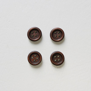 42 Dark wood Buttons : 다크 우드 단추(13mm)